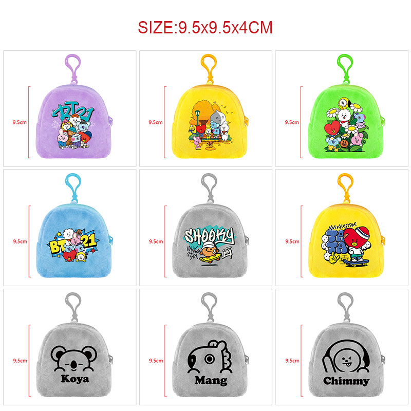 BTS anime bag 9.5*9.5*4cm
