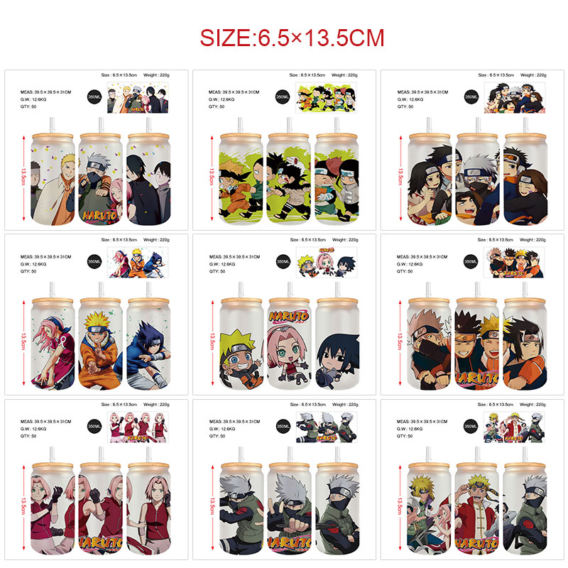 Naruto anime glass cup 350ml