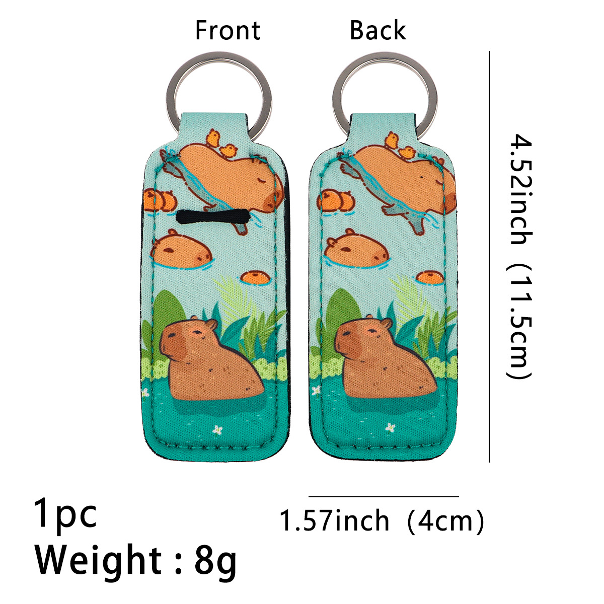 Capybara anime keychain