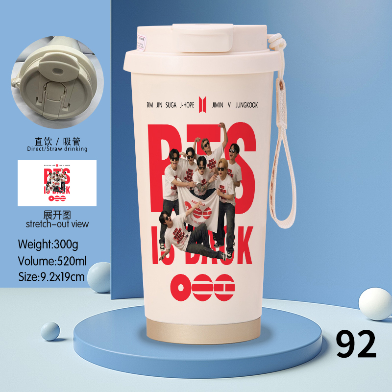 BTS anime coffee cup