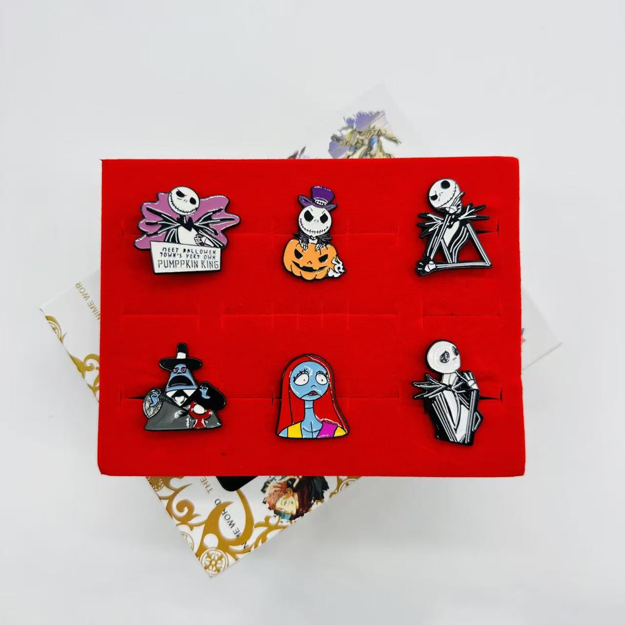 The nightmare before christmas anime pin set