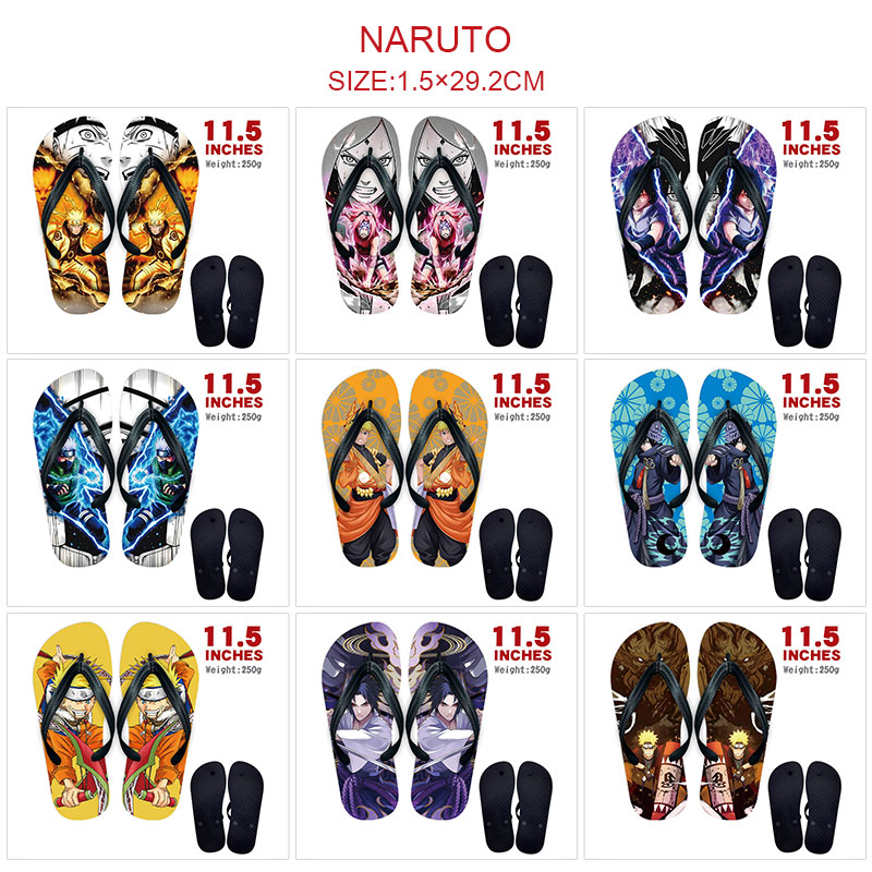 Naruto anime flip flops shoes slippers a pair