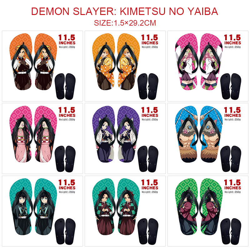 Demon slayer kimets anime flip flops shoes slippers a pair