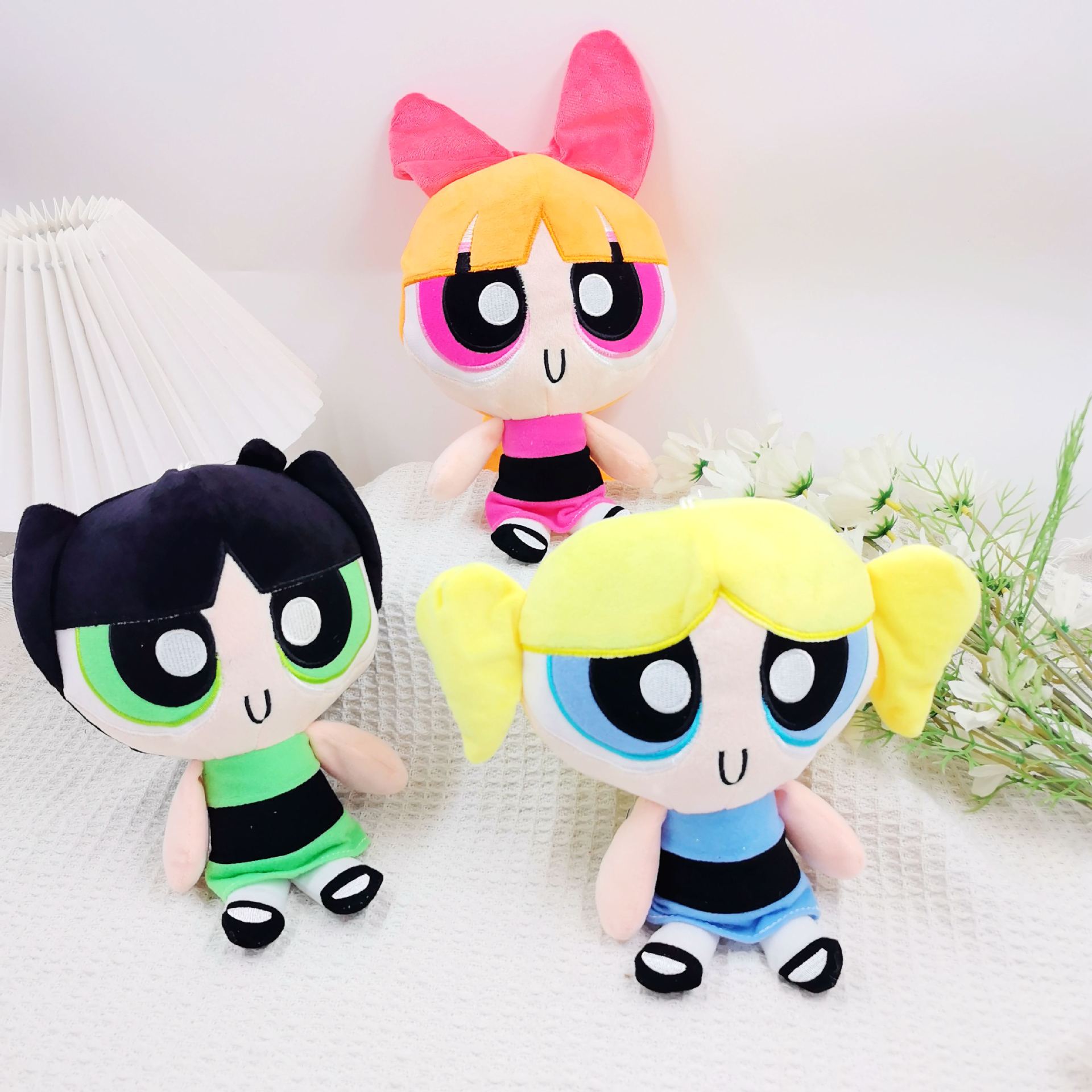 The Powerpuff Girls anime plush doll 21cm 3pcs a set