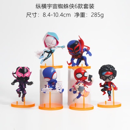 spider man  anime figure 8.4-10.4cm 6pcs a set