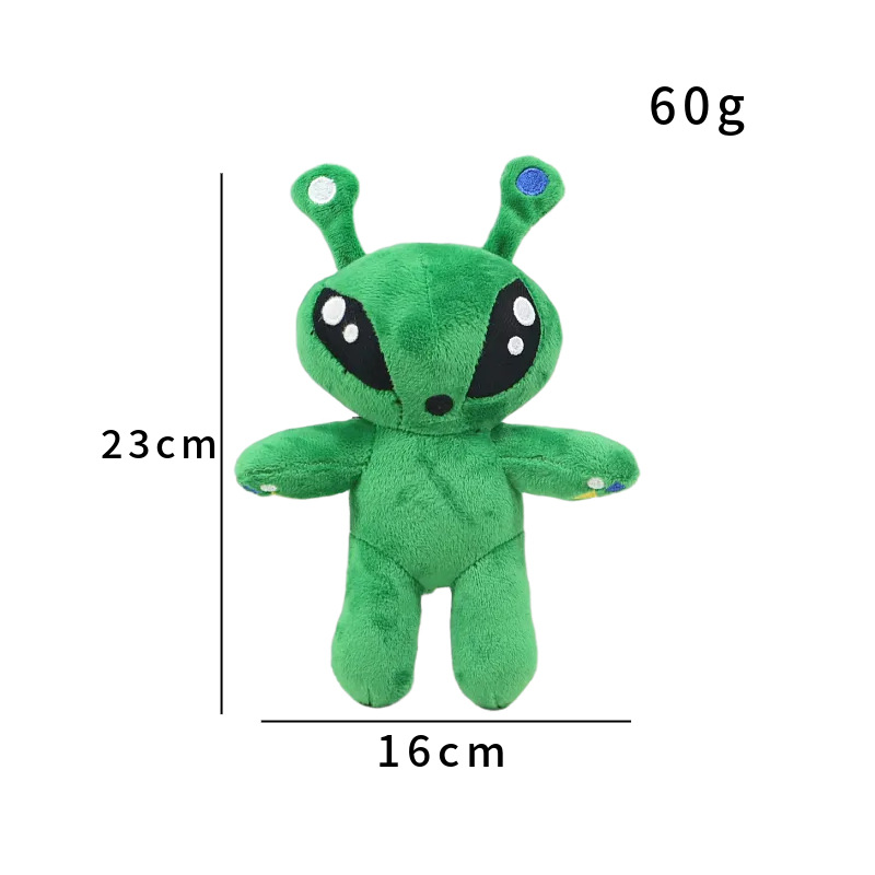 Aftonsparv green alien anime plush doll 23cm