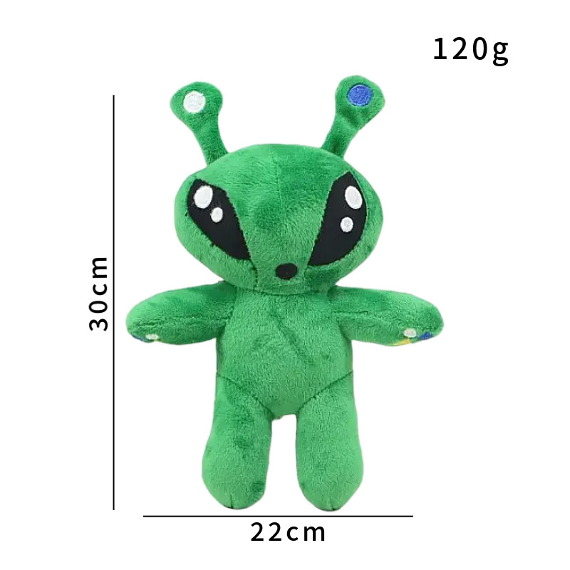 Aftonsparv green alien anime plush doll 30cm