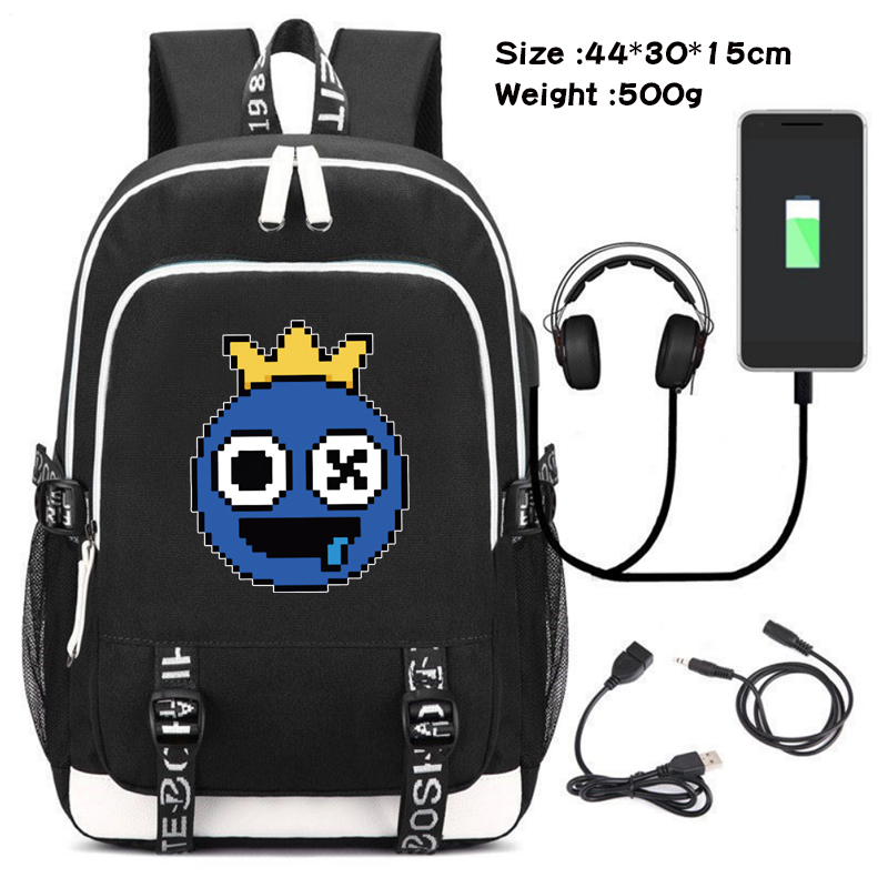 Roblox Rainbow Friends Black Anime Backpacks Poly/Cotton Blend Polyester  Anime Bag Anime Merchandise - Costumeslive.com