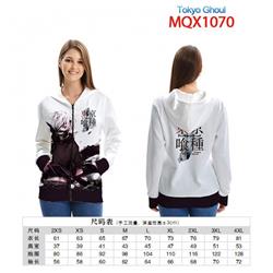 Tokyo Ghoul Full color zipper hooded Patch pocket Coat Hoodie