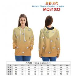 Demon Slayer Kimets Full color zipper hooded Patch pocket Coat Hoodie 