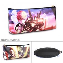 One Punch Man Full color PU zipper student pencil bag storage bag cosmetic bag