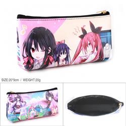 Date A Live Full color PU zipper student pencil bag storage bag cosmetic bag