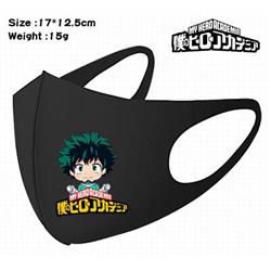 My Hero Academia-6A Black Anime color printing windproof dustproof breathable mask price for 5 pcs
