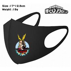 My Hero Academia-4A Black Anime color printing windproof dustproof breathable mask price for 5 pcs
