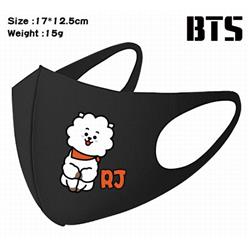 BTS-14A Black Anime color printing windproof dustproof breathable mask price for 5 pcs