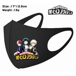 My Hero Academia-12A Black Anime color printing windproof dustproof breathable mask price for 5 pcs