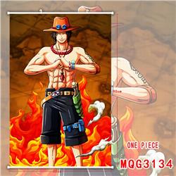 One Piece White Plastic rod Cloth painting Wall Scroll 60X90CM MQG3134