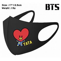 BTS-9A Black Anime color printing windproof dustproof breathable mask price for 5 pcs