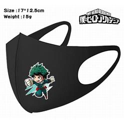 My Hero Academia-2A Black Anime color printing windproof dustproof breathable mask price for 5 pcs