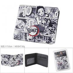 Demon Slayer Kimets-5 Full color PU silk screen two fold short card holder wallet