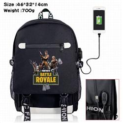 Fortnite-5 A Black Color data cable Backpack