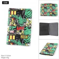 Marvel The Avengers Hulk Full Color PU leather multi-function travel ticket holder passport protector D39