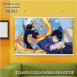 Fullmetal Alchemist White Plastic rod Cloth painting Wall Scroll 60X90CM BH202