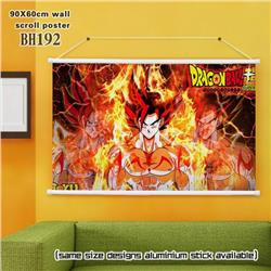 Dragon Ball White Plastic rod Cloth painting Wall Scroll 60X90CM BH192