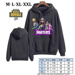 Fortnite-8 Black Printed hooded and velvet padded sweater M L XL XXL