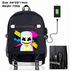 Fortnite-3 Black Color data cable Backpack