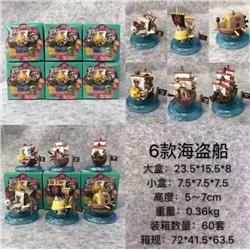 One Piece a set of six Boxed Figure Decoration Model 5-7CM 0.36KG