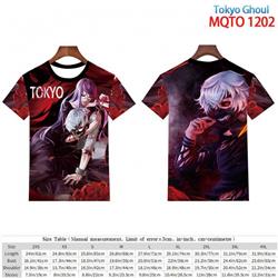 Tokyo Ghoul full color short sleeve t-shirt 9 sizes from 2XS to 4XL MQTO-1202