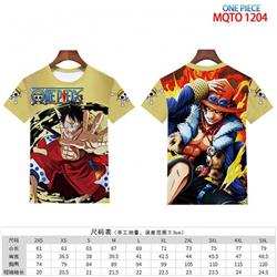 One Piece full color short sleeve t-shirt 9 sizes from 2XS to 4XL MQTO-1204