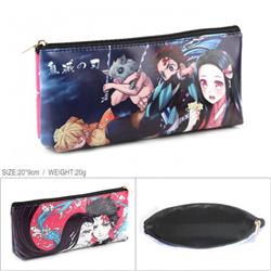 Demon Slayer Kimets Full color PU zipper student pencil bag storage bag cosmetic bag Style B