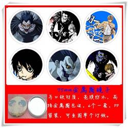 Death Note Mirror 75mm 6 pcs