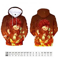 Demon Slayer Kimets Full color hooded pullover sweater size:2XS-4XL Child size:100-150 preorder 3 days Style H