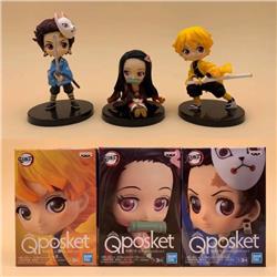 Demon Slayer Kimets Agatsuma Zenitsu ，Kamado Nezuko and Kamado Tanjirou a set of three Boxed Figure Decoration Model 10C