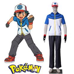 Pocket Monster Ash Ketchum Uniform 3rd Anime Cosplay Costume XXS XS S M L XL XXL XXXL 7 days prepare