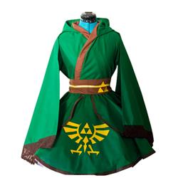 The Legend of Zelda Link Green Lolita Kimono Dress Anime Cosplay Costume XXS XS S M L XL XXL XXXL 7 days prepare