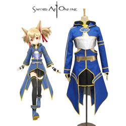 Sword Art Online Ⅱ Silica ALO Cait Sith Blue Anime Cosplay Costume XXS XS S M L XL XXL XXXL 7 days prepare