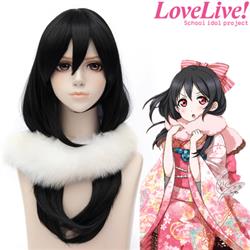 Love Live! School Idol Project Yazawa Niko January Kimono Black 60cm Anime Cosplay Wig