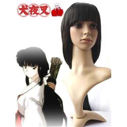 InuYasha Kikyo Miko 80cm Black Cosplay Wig