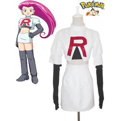 Pocket Monster Team Rocket Jesse Cosplay Costume XXS XS S M L XL XXL XXXL 7 days prepare