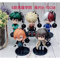 My Hero Academia a set of five Doll Keychain pendant 9-10CM