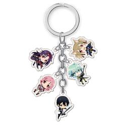 Sword art online anime double side acrylic keychain