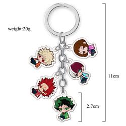 my hero academia anime double side acrylic keychain