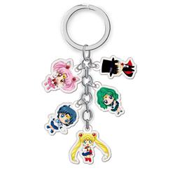 sailormoon anime double side acrylic keychain