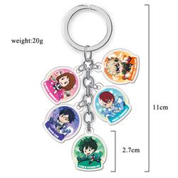 my hero academia anime double side acrylic keychain