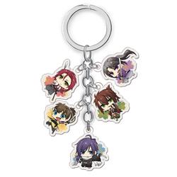 hakuouki anime double side acrylic keychain