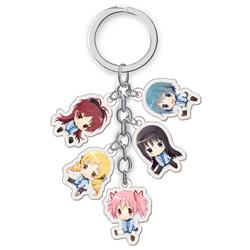 magical girl anime double side acrylic keychain